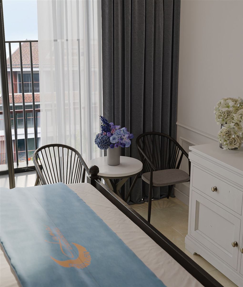 A quiet room to come back to after a morning in town